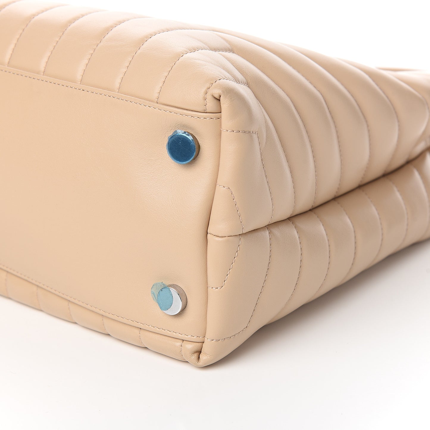 Calfskin Y Quilted Monogram Large Loulou Shopper Nude Powder