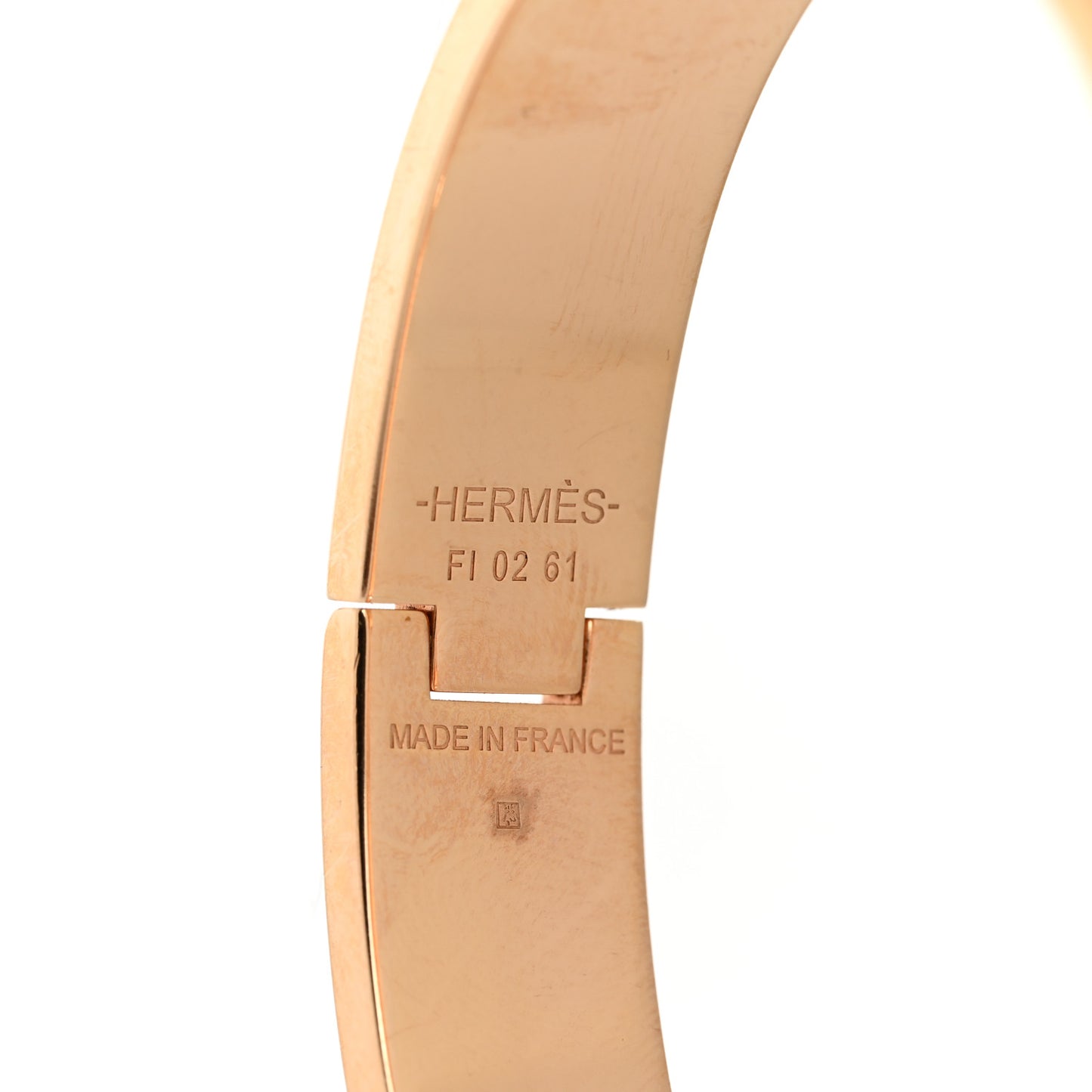 Enamel Narrow Clic Clac H Bracelet PM Rose Candeur