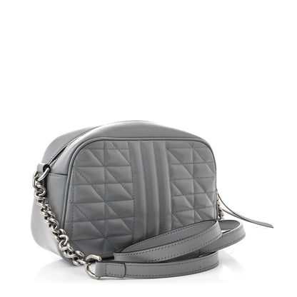 Gucci Calfskin Matelasse Aria Small GG Marmont Chain Shoulder Bag Deep Grey 3 of 11