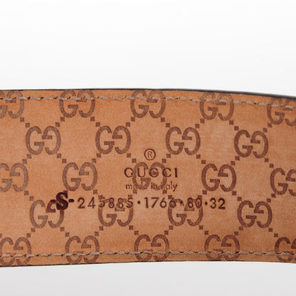 Gucci Calfskin Python Stirrup Buckle Belt 80 32 Khaki Light Brown 4 of 4