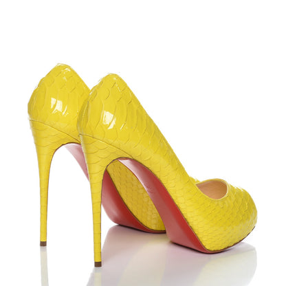 Christian Louboutin Python New Very Prive 120 Pumps 39.5 Yellow 4 of 7