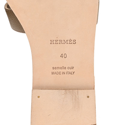 Hermes Epsom Oran Sandals 40 Etoupe 8 of 11