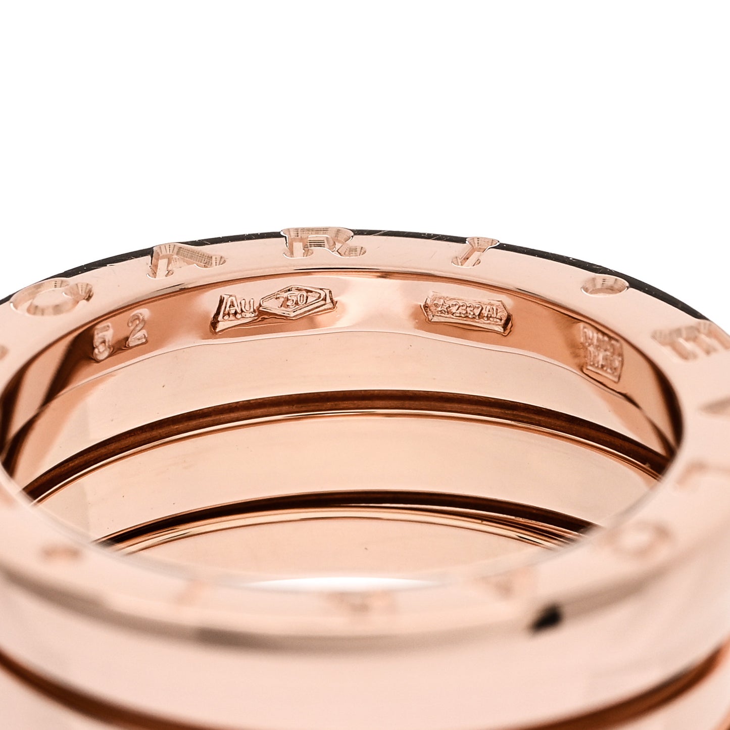 18K Rose Gold B.Zero1 Three-Band Ring 52 6