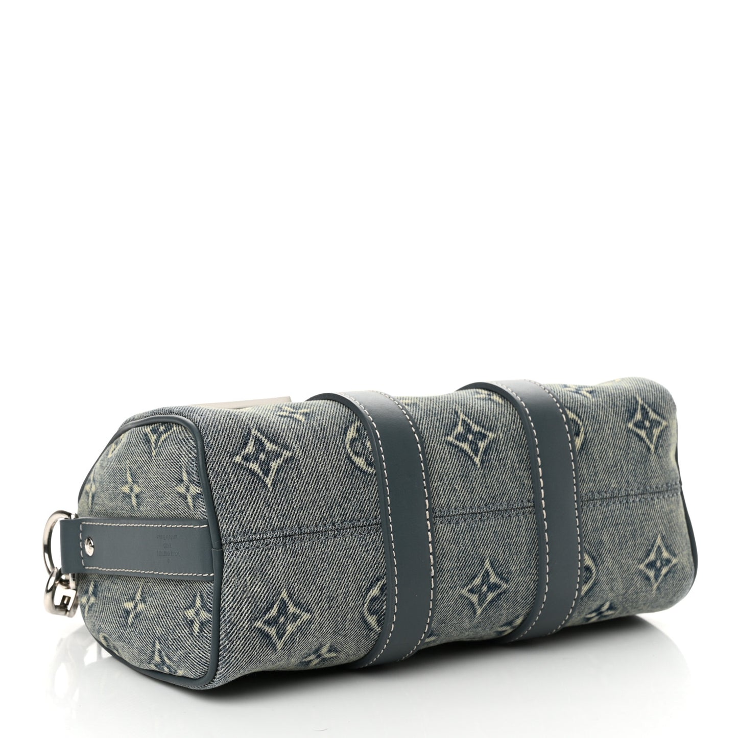 Monogram Washed Denim Keepall Bandouliere 25