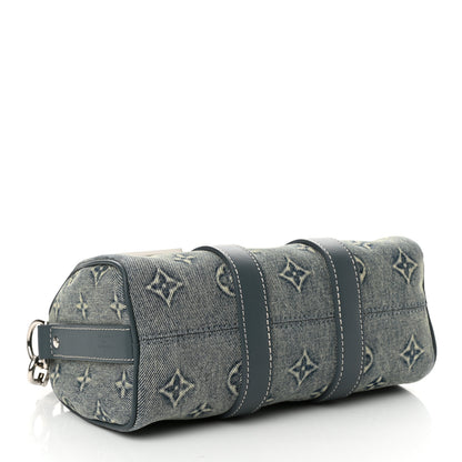 Louis Vuitton Monogram Washed Denim Keepall Bandouliere 25 4 of 9