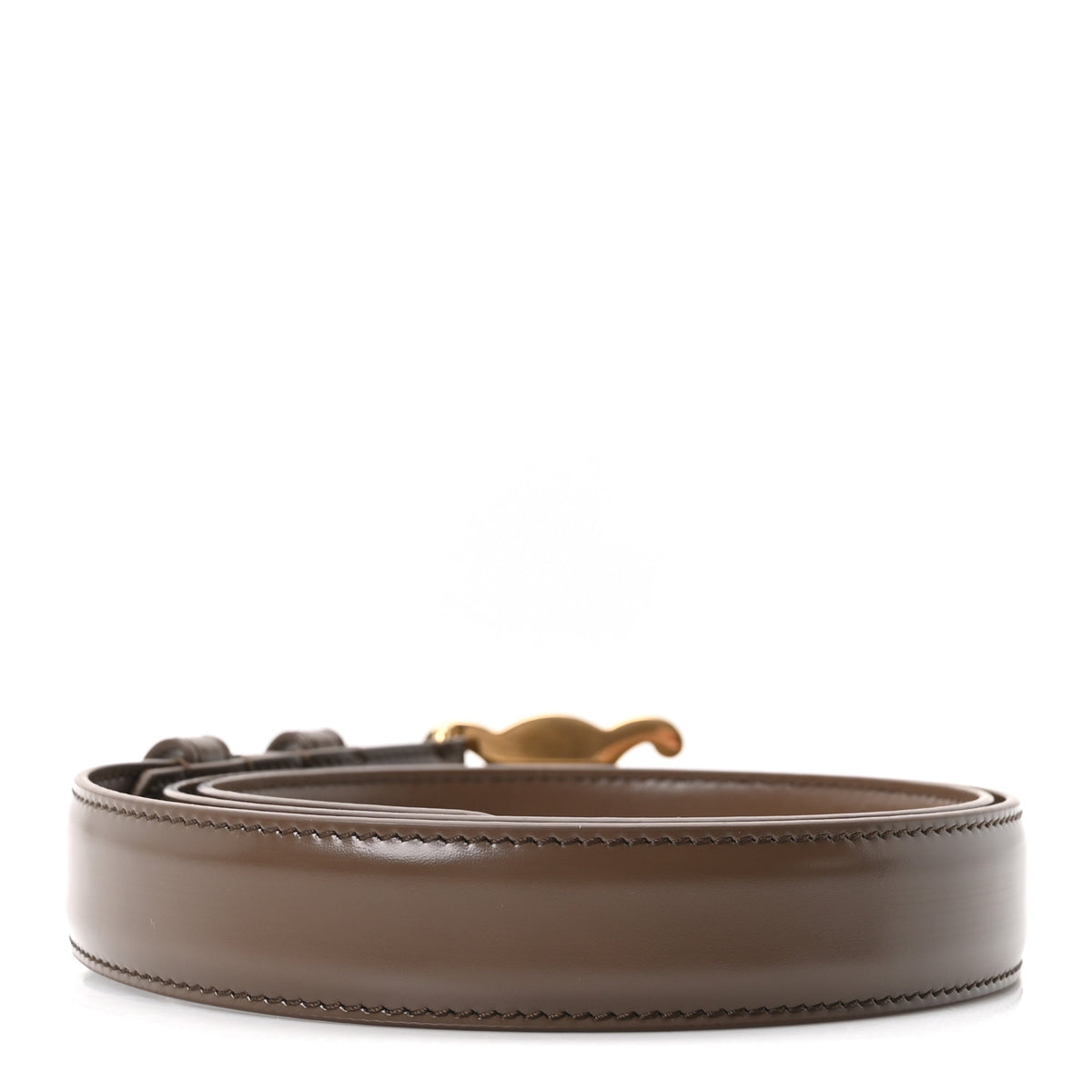Celine Box Calfskin Small 18mm Triomphe Belt 85 34 Brown 2 of 7