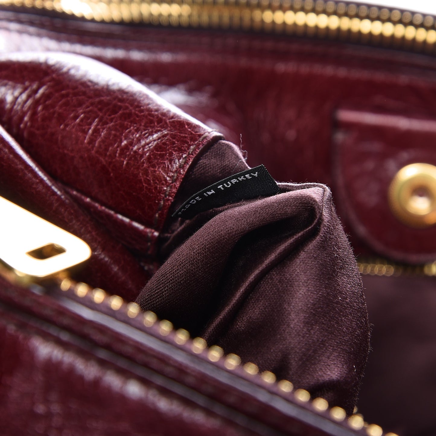 Vitello Shine Double Zip Tote Amaranth