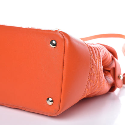 Versace Barocco Quilted Nappa Altea Vanitas Satchel Orange 9 of 9