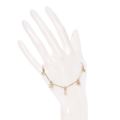 Chanel Crystal Charm CC Bracelet Gold 2 of 4