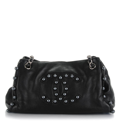 Chanel Lambskin Pearl Obsession Tote Black 1 of 7