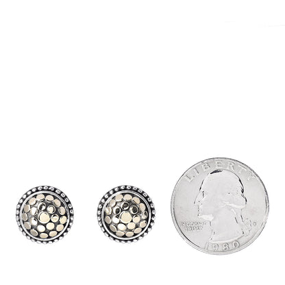 John Hardy Sterling Silver 18K Yellow Gold Dot Stud Earrings 2 of 4