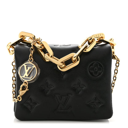 Louis Vuitton Lambskin Embossed Monogram Coussin Belt Bag Black 1 of 9