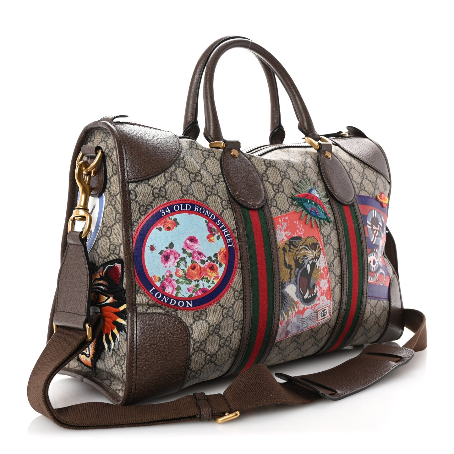 Soft GG Supreme Monogram Courrier Medium Duffle Bag Beige New Acero Multicolor