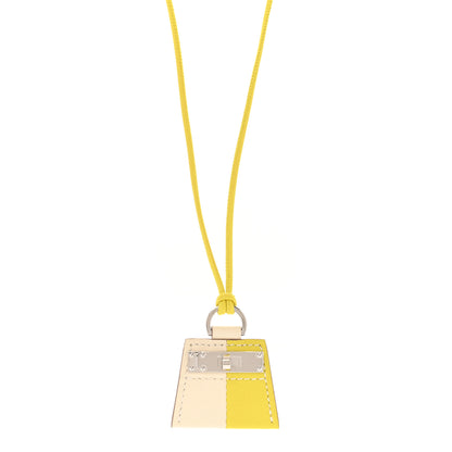 Hermes Swift Monpetit Small Kelly Pendant Necklace Nata Lime 1 of 6