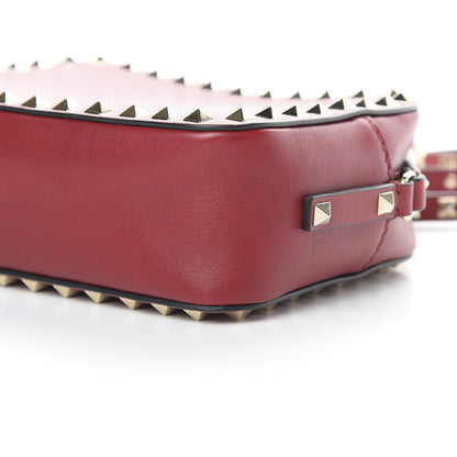 Valentino Garavani Calfskin Rockstud Camera Crossbody Bag Rubino 9 of 10