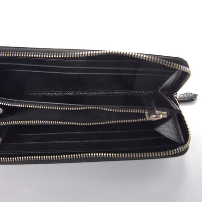 Givenchy Grained Calfskin Zip Around Wallet Black 5 of 9