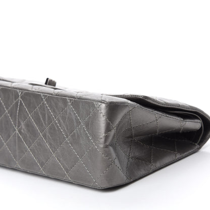 Chanel Metallic Aged Calfskin Quilted 2.55 Reissue 226 Flap Silver 7 of 10