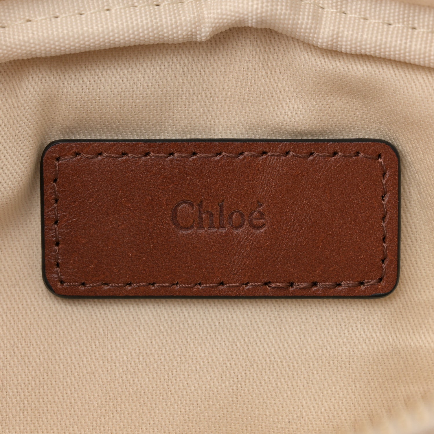 Chloe Cotton Calfskin Girls Woody Belt Bag Natural 6 of 10