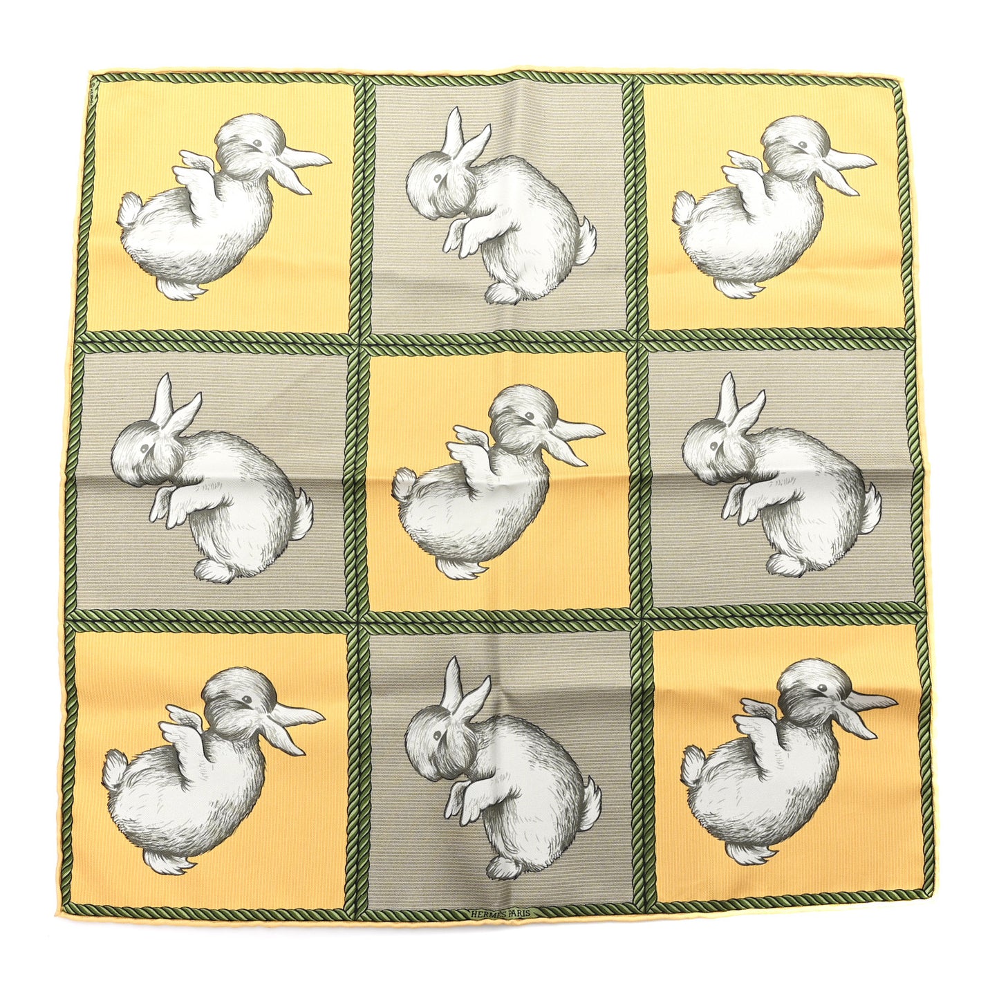 Silk Rabbit Duck Pocket Square Scarf 45