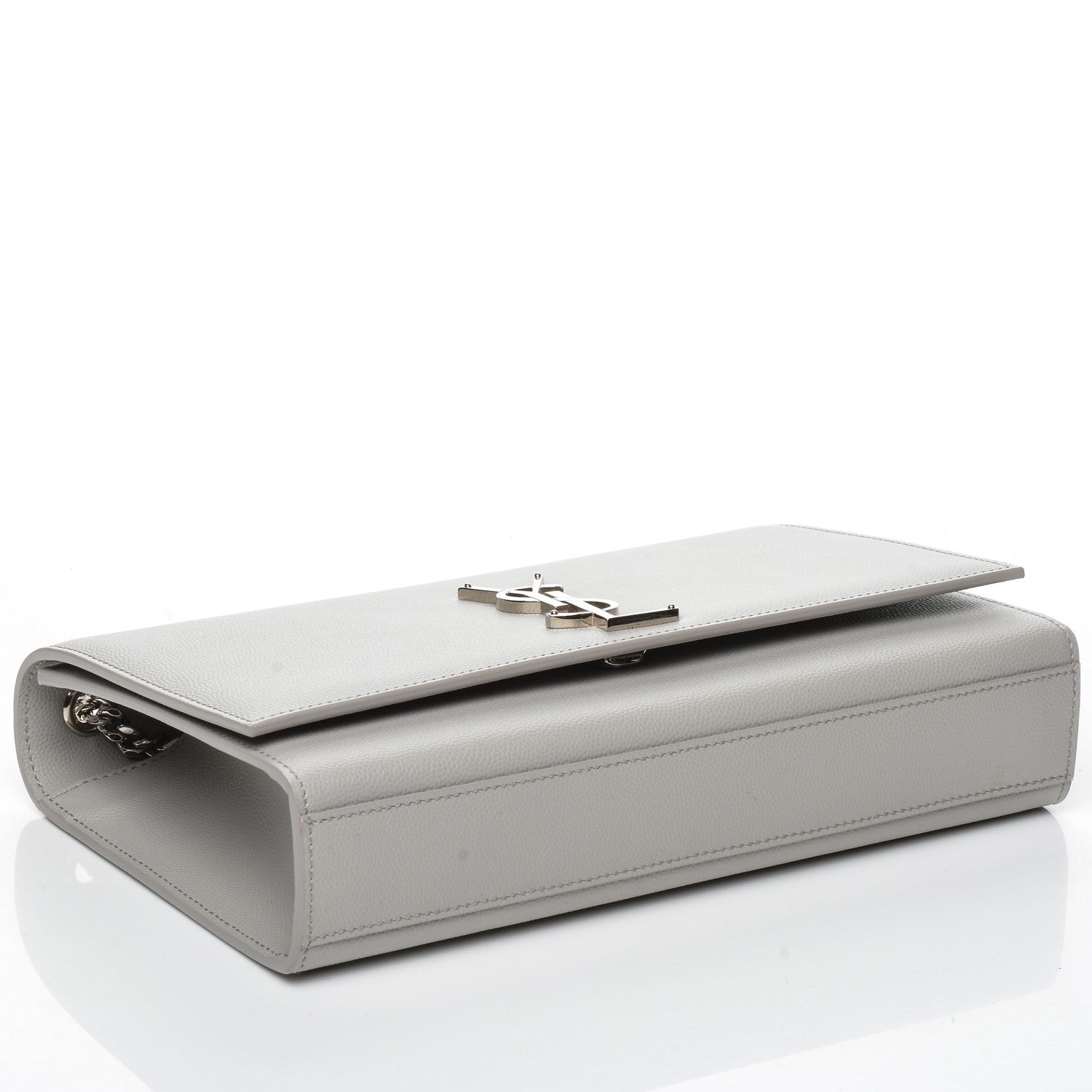 Saint Laurent Grain De Poudre Medium Classic Monogram Kate Satchel Souris 4 of 6