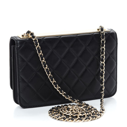 Chanel Lambskin Quilted Trendy CC Wallet On Chain WOC Black 3 of 13