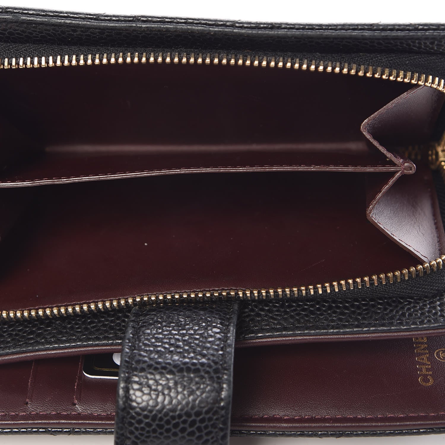 Chanel Caviar Quilted Zipped Pocket Wallet Black 15 of 15