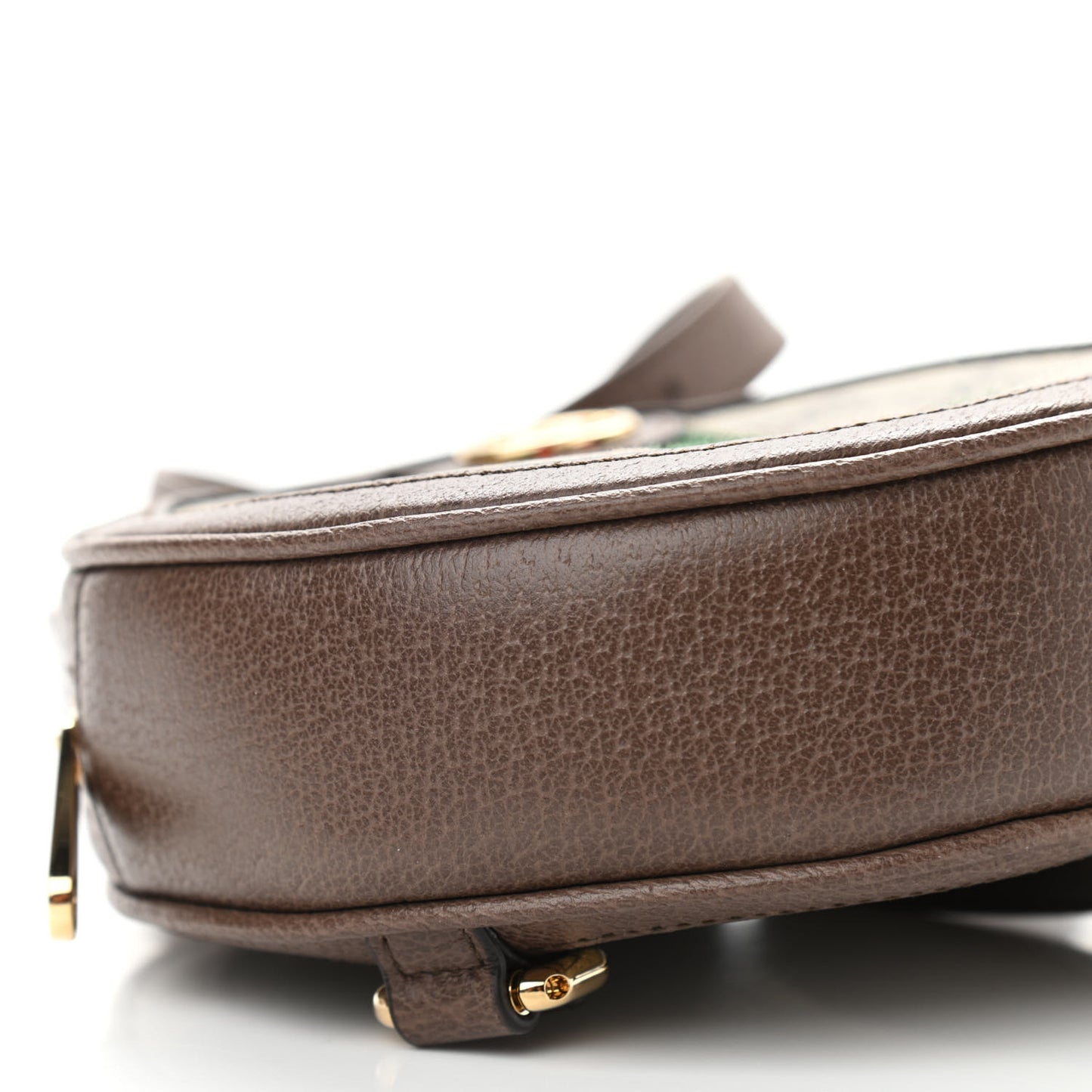 GG Supreme Monogram Web Mini Ophidia Round Backpack Brown