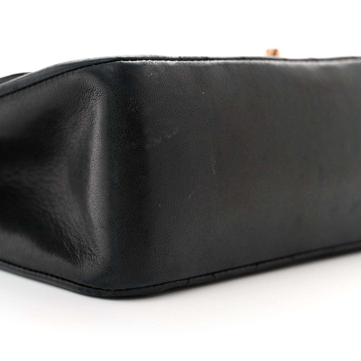 Lambskin Quilted Small Single Flap Black
