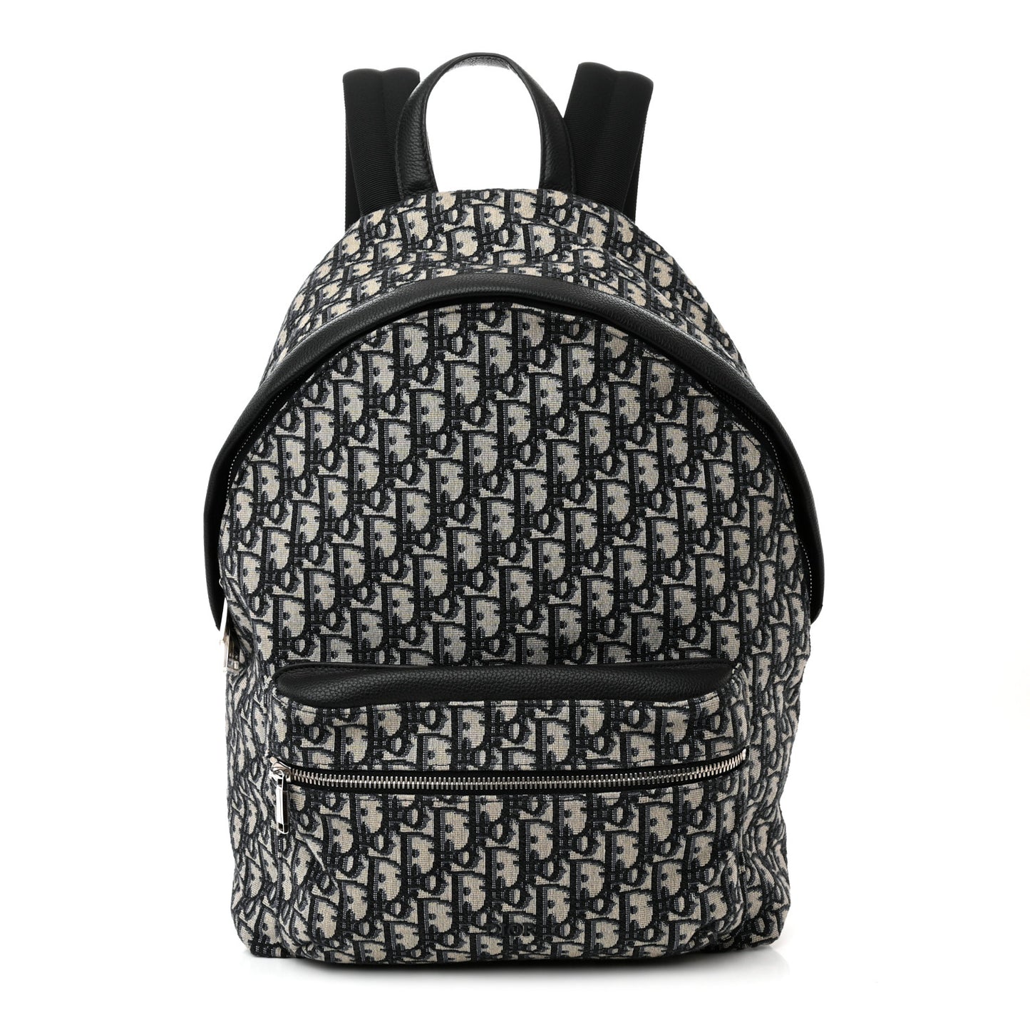 Oblique Calfskin Rider Backpack Beige Black