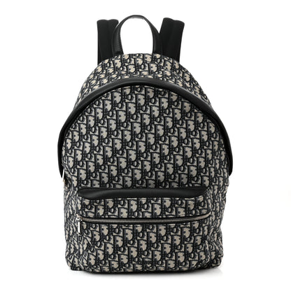 Christian Dior Oblique Calfskin Rider Backpack Beige Black 1 of 9
