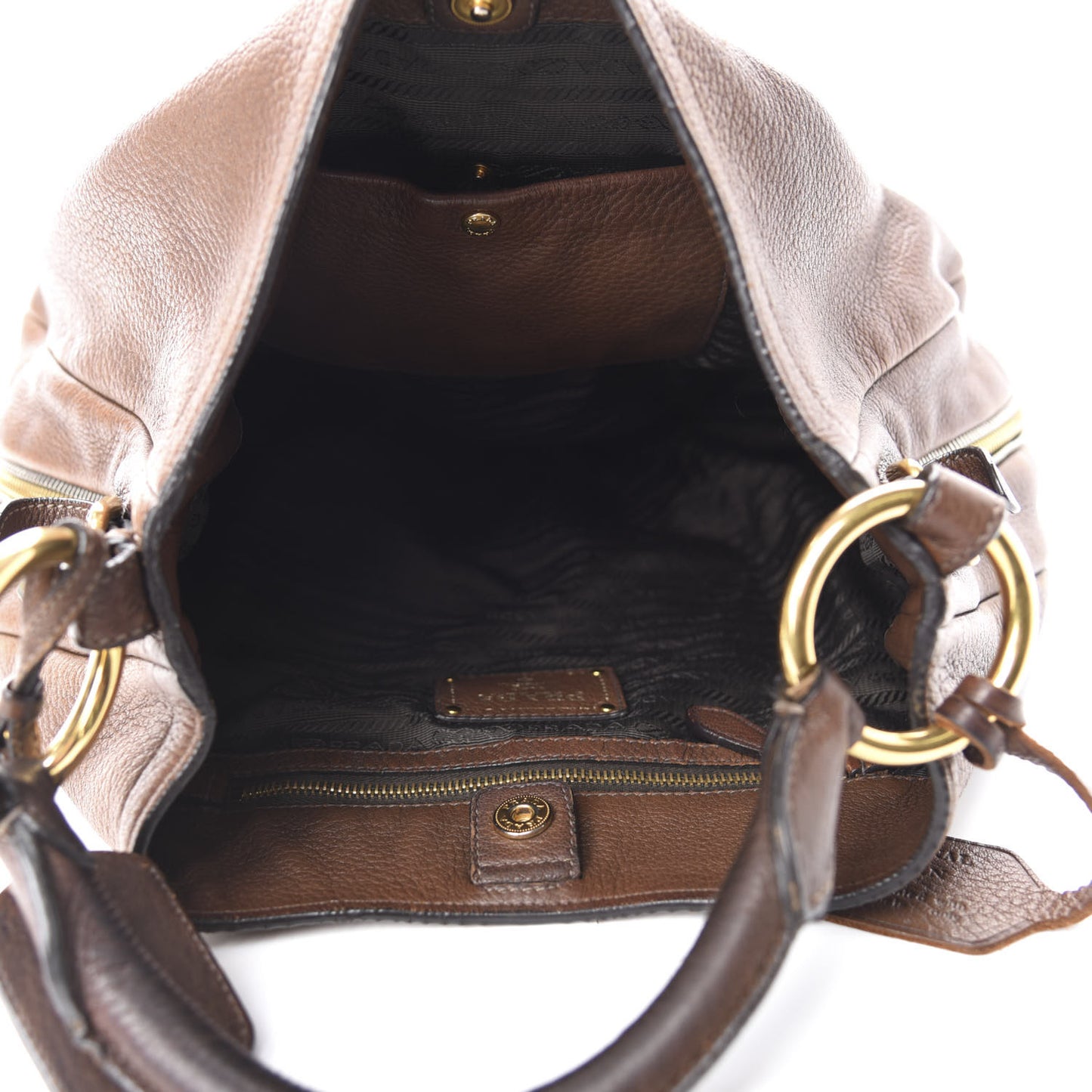 Vitello Daino Shoulder Bag Bruciato