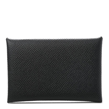 Hermes Epsom Calvi Card Case Black 1 of 5