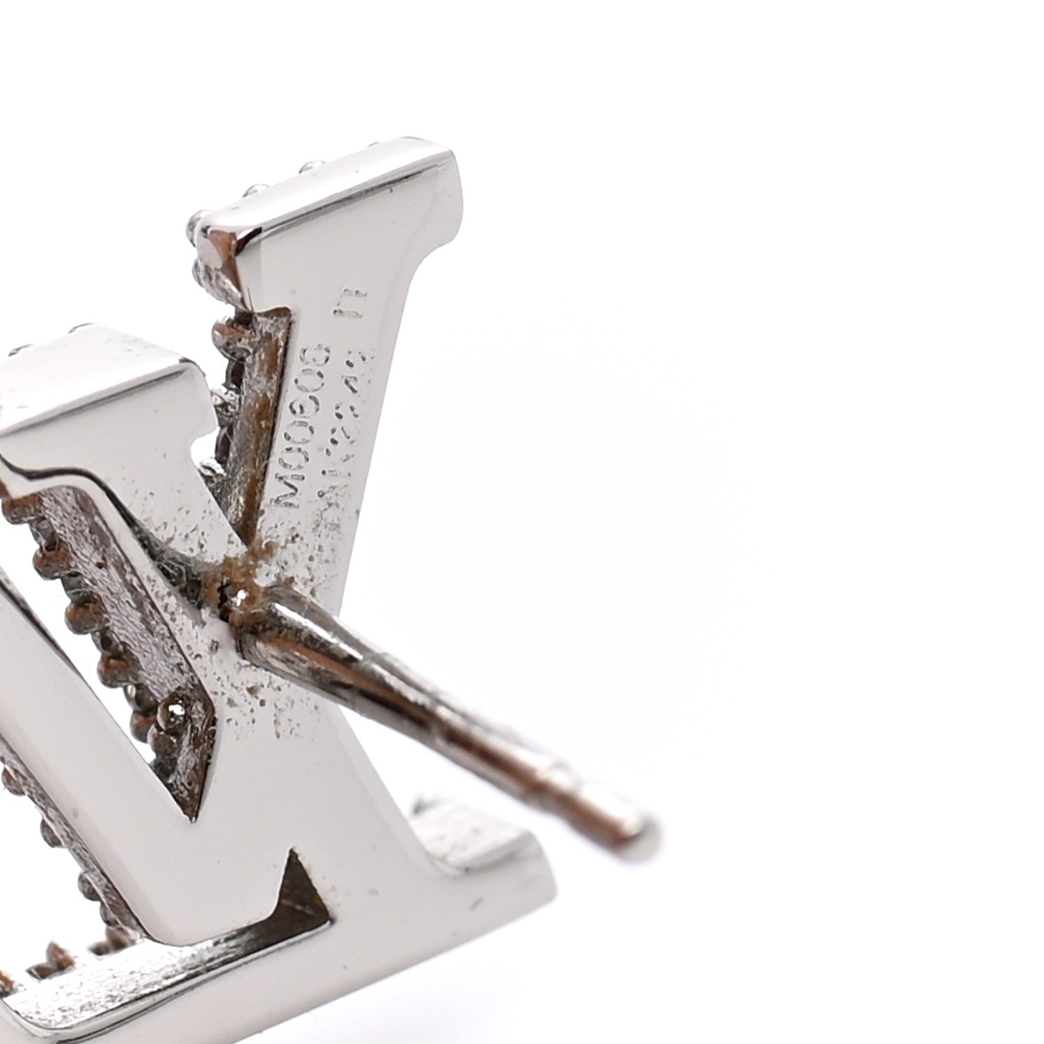 Louis Vuitton Crystal LV Iconic Earrings Silver 5 of 6
