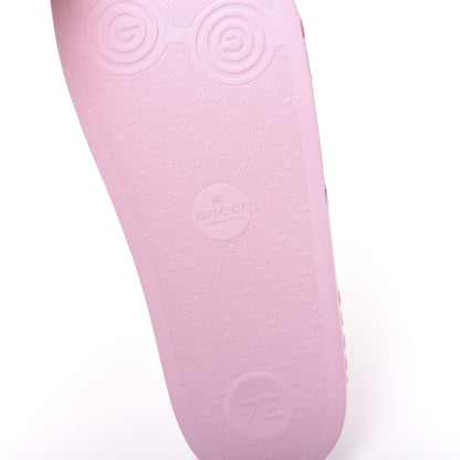 Gucci GG Supreme Monogram Psychedelic Slide Sandals 38 Black Multicolor Sugar Pink 6 of 8