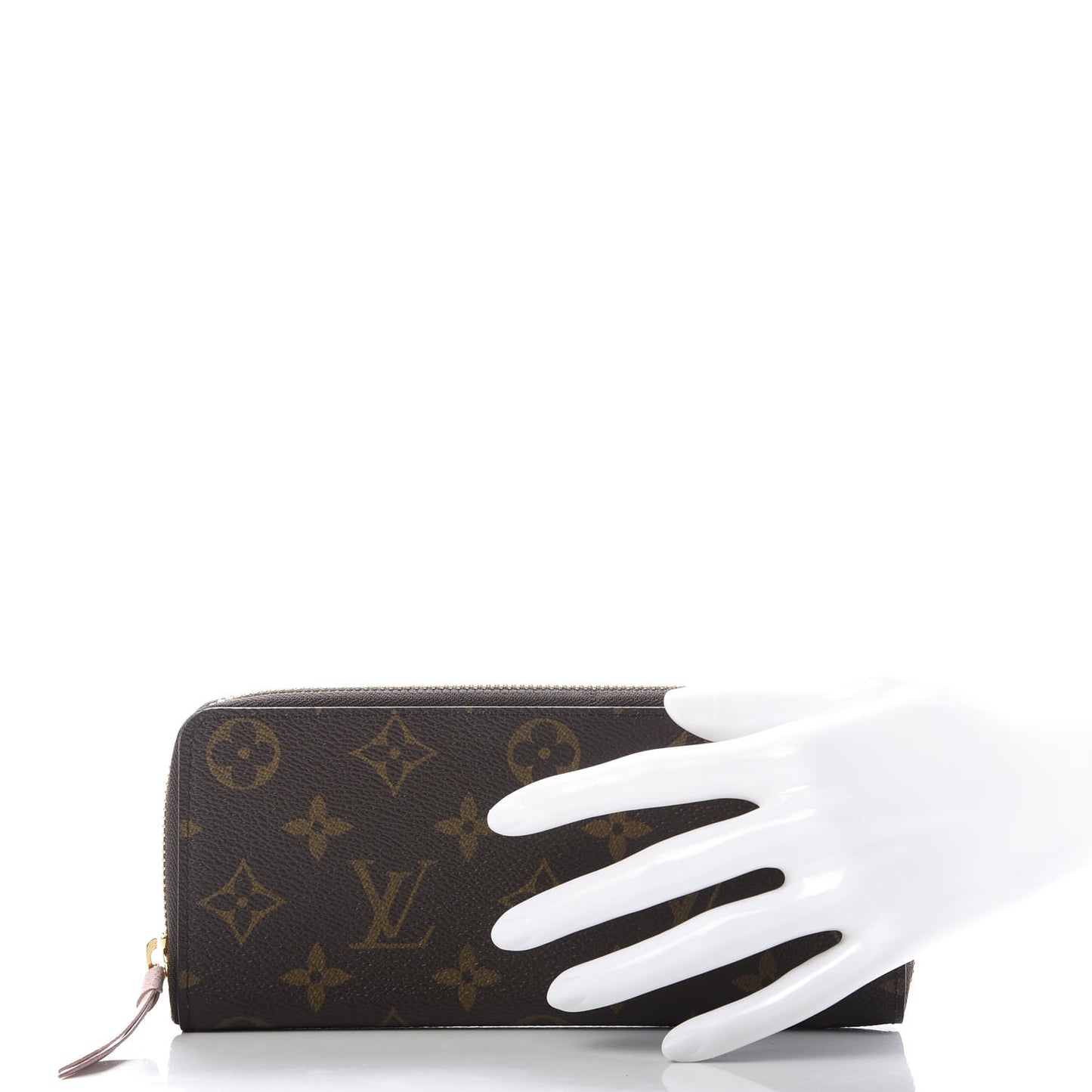 Monogram Clemence Wallet Rose Ballerine