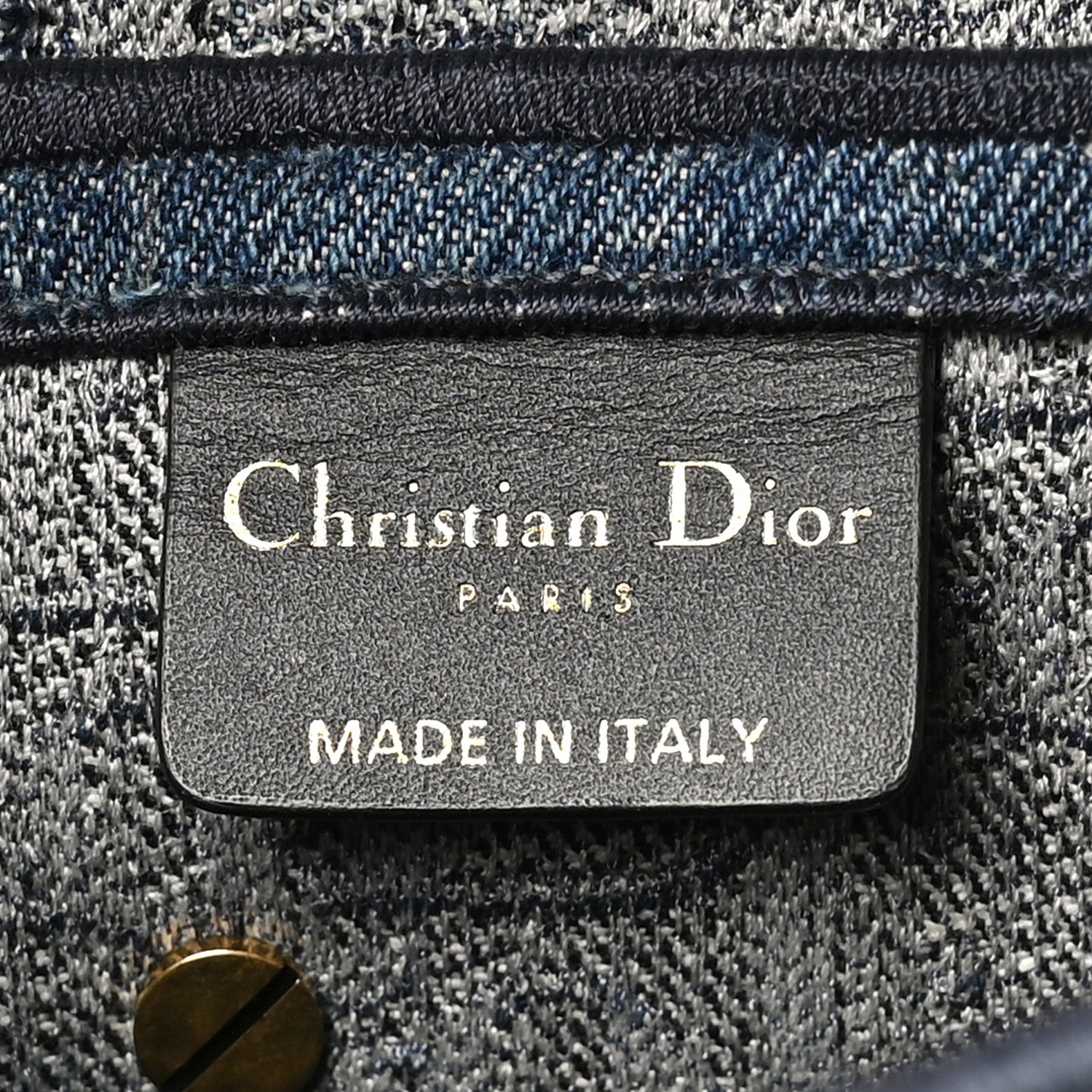 Christian Dior Oblique Embroidered Saddle Bag Denim Blue 6 of 12