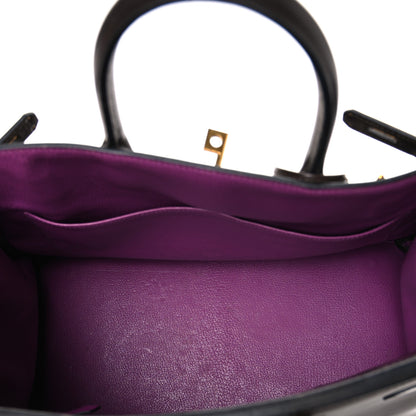 Hermes Box Bi-Color HAC Birkin 32 Ebene Cyclamen 4 of 14