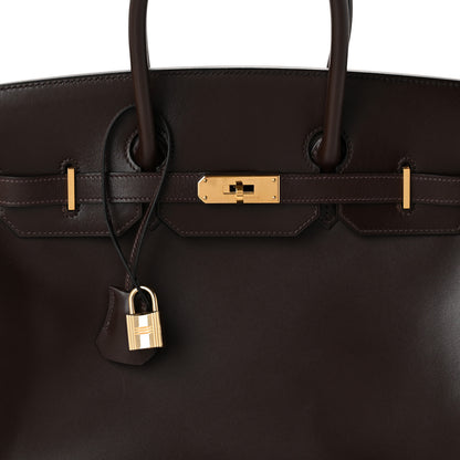 Hermes Box Bi-Color Birkin 35 Ebene Cyclamen 8 of 10