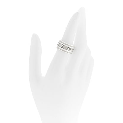 Tiffany Sterling Silver 12mm Atlas Band Ring 53 6.5 2 of 5