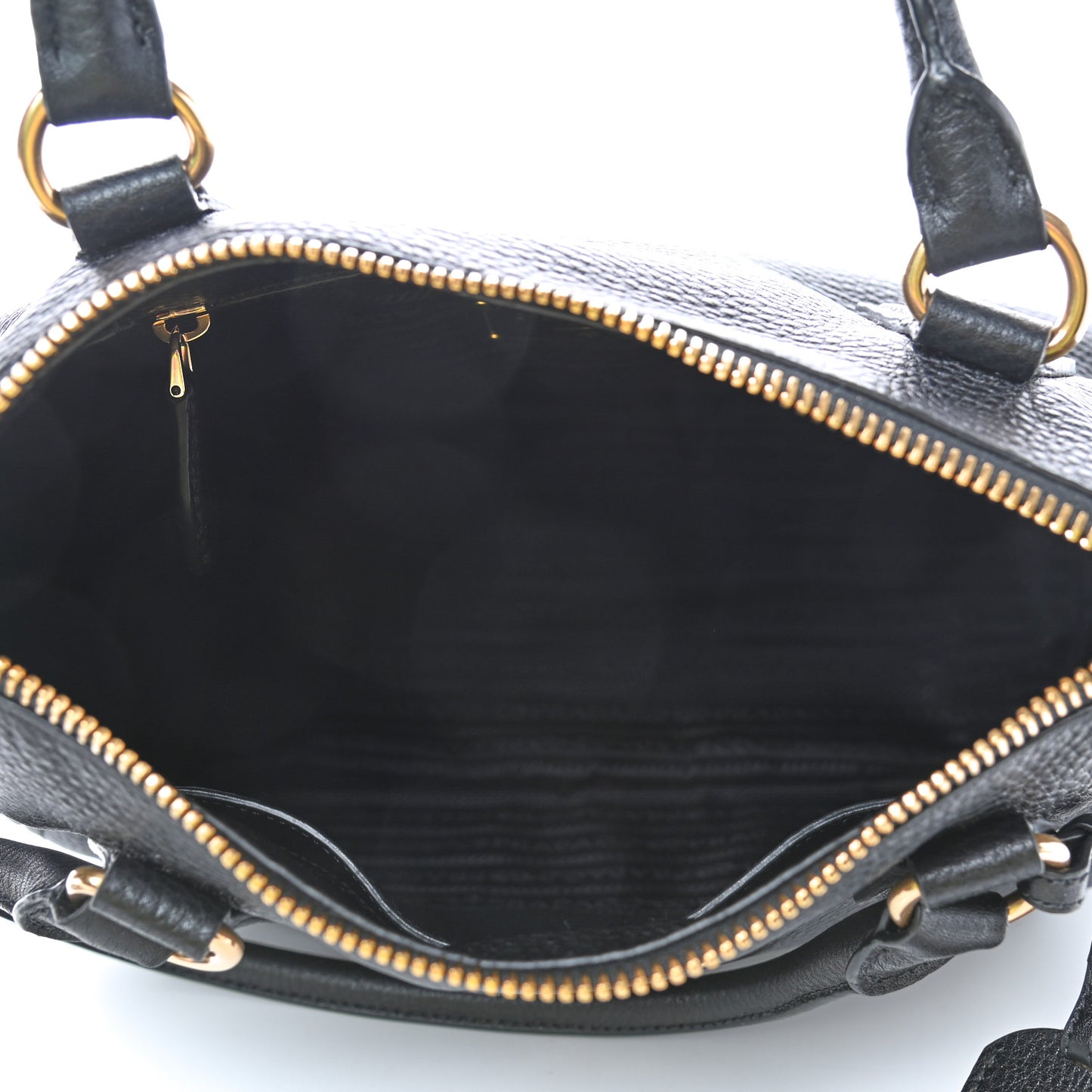 Vitello Phenix Top Handle Bag Black