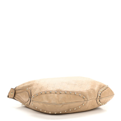 Gucci Guccissima Studded Pelham Shoulder Bag Beige 3 of 17