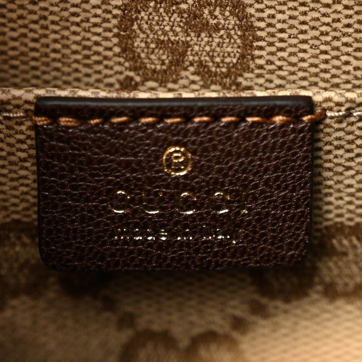 GG Monogram Web Mini Boston Bag Sand Dark Brown