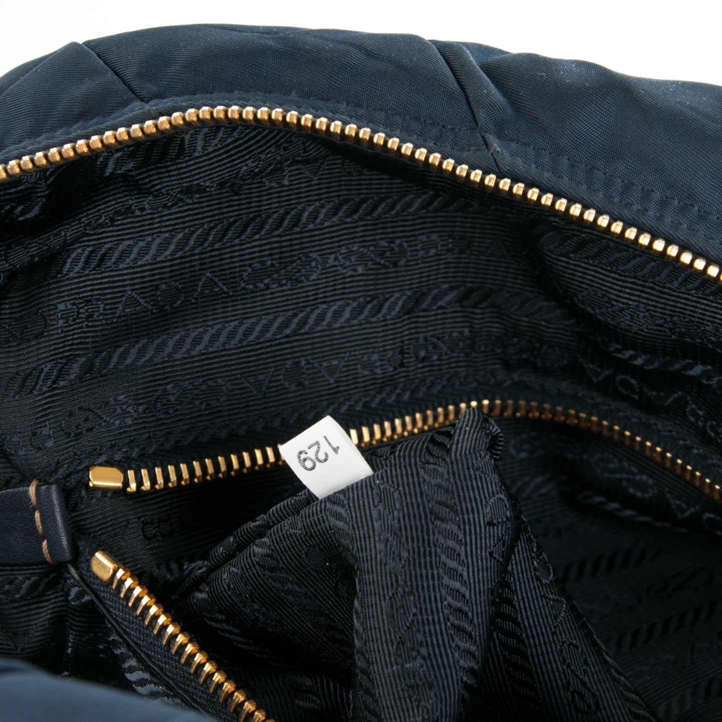 Tessuto Nylon Chevron Quilted Small Dome Satchel Blue