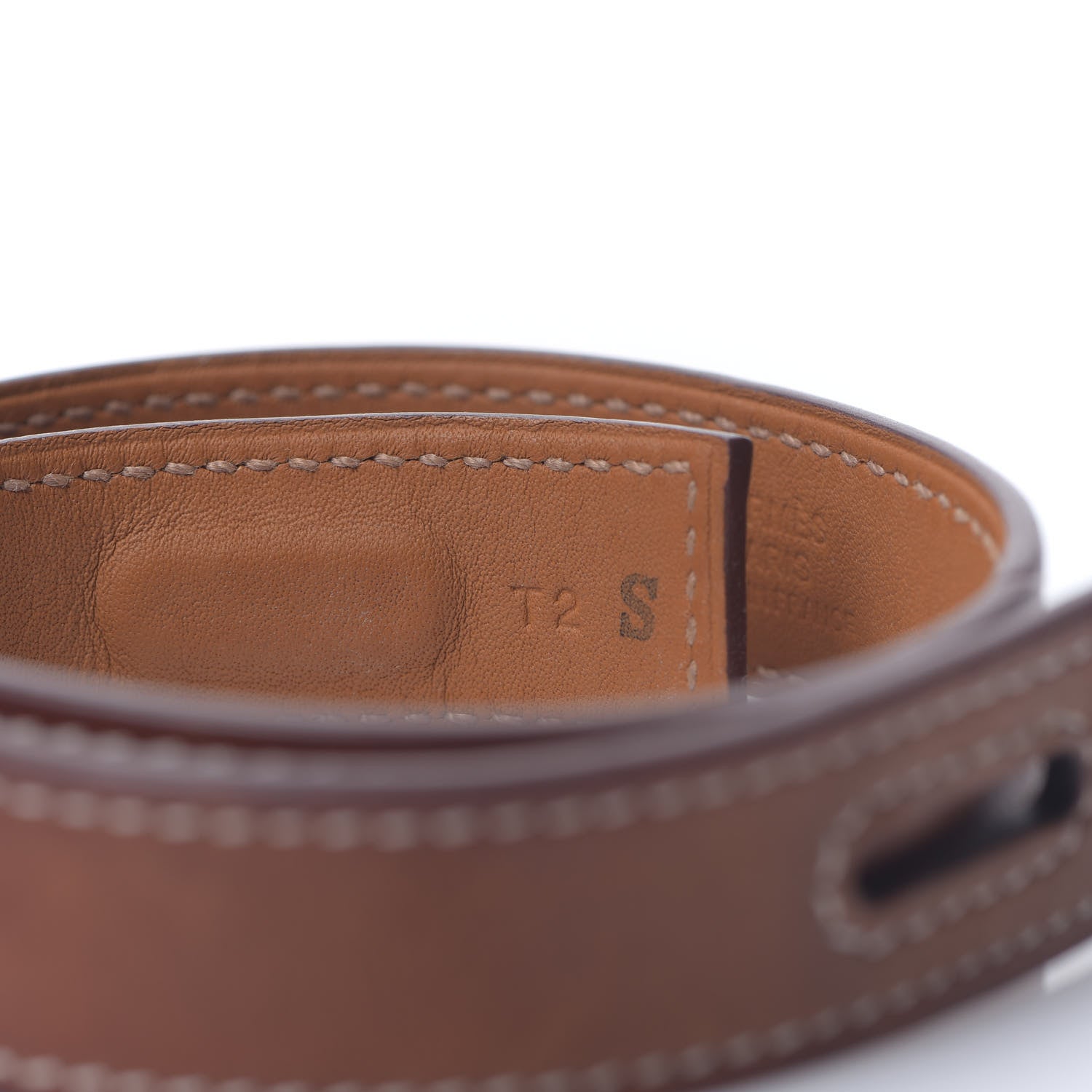 Hermes Barenia Curiosite Double Wrap Bracelet T2 Fauve 4 of 7