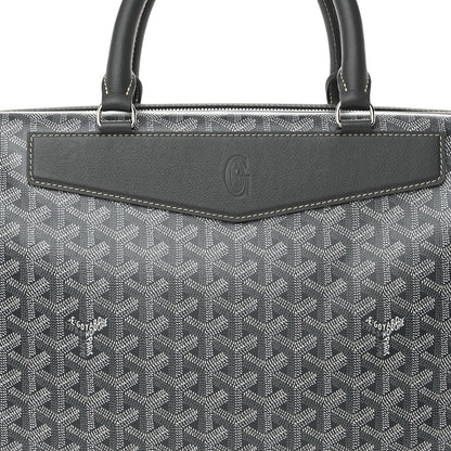 Goyard Goyardine Calfskin Cisalpin Document Case Grey 7 of 9