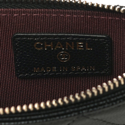 Chanel Caviar Quilted Flap Zip Card Holder Black 6 of 10