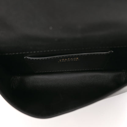 Versace Nappa Calfskin Medusa Ring Evening Clutch Bag Black 5 of 10