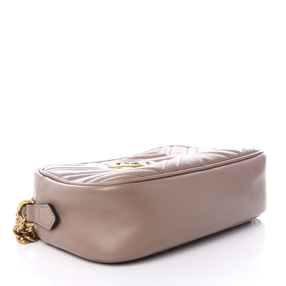 Gucci Calfskin Matelasse Small GG Marmont Chain Shoulder Bag Porcelain Rose 3 of 8
