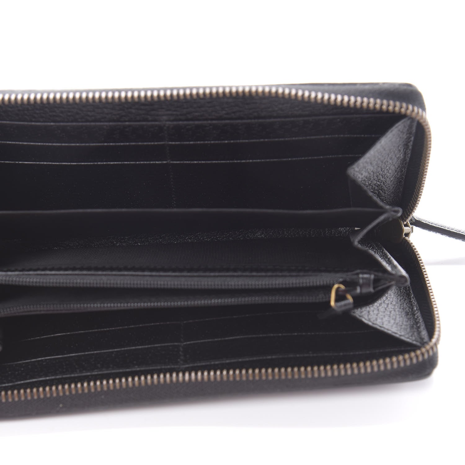 Gucci Calfskin Web Zip Around Wallet Black 5 of 8
