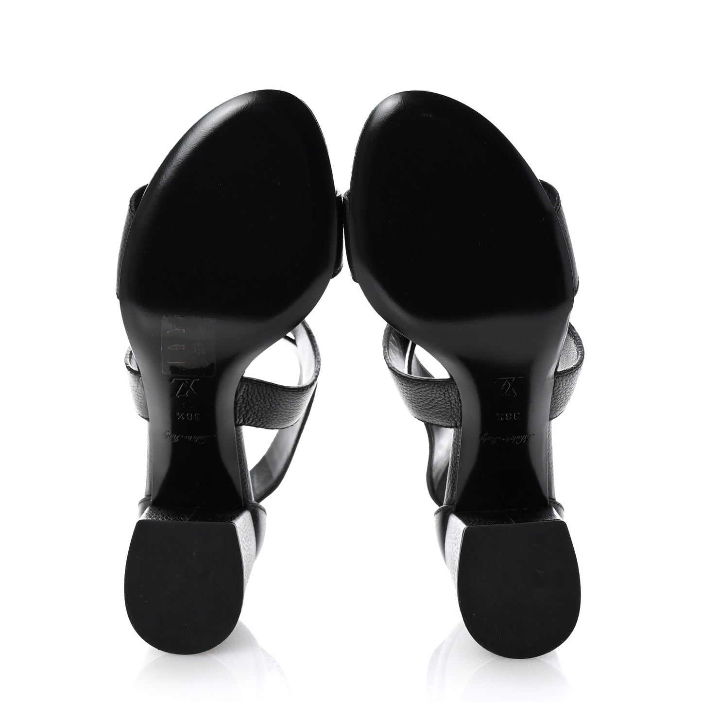 Calfskin Horizon Sandals 38.5 Black
